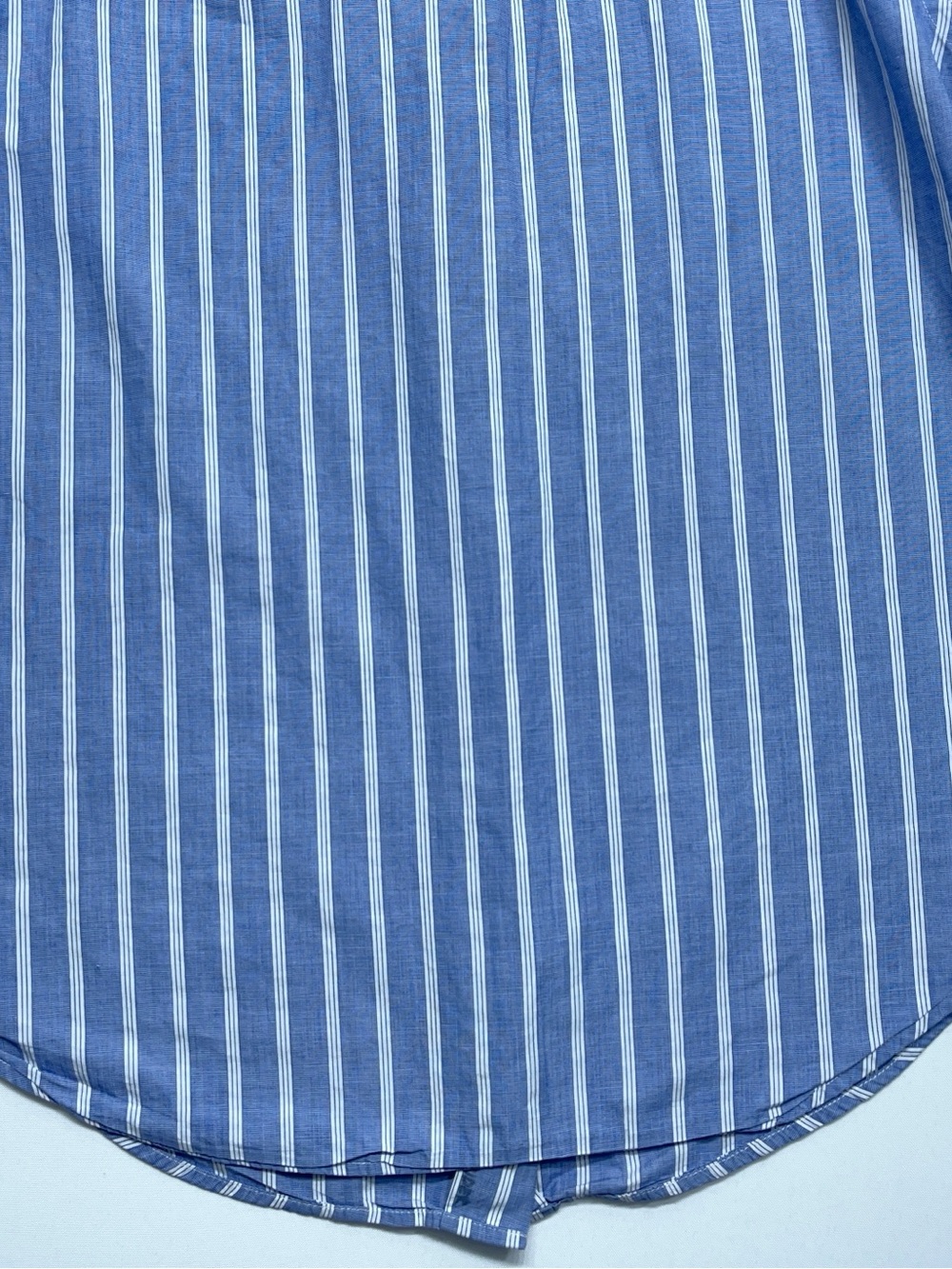Lauren Ralph Lauren French Cuff Button Down Shirt Womens 8 Blue White Striped - Picture 13 of 13
